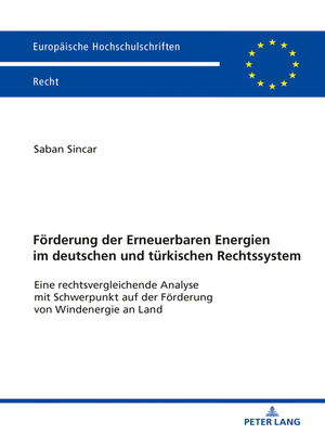 cover image of Foerderung der Erneuerbaren Energien im deutschen und tuerkischen Rechtssystem